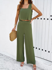 casual sleeveless vest + trousers set