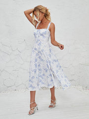 Women's Fashionable Floral Pastoral Long Dress - 808Lush