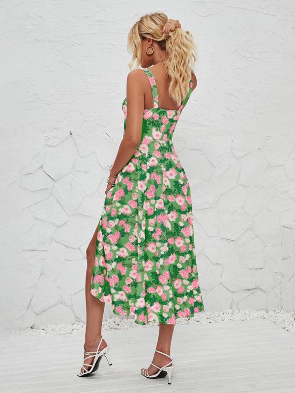 Women's Fashionable Floral Pastoral Long Dress - 808Lush