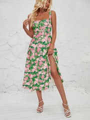 Women's Fashionable Floral Pastoral Long Dress - 808Lush