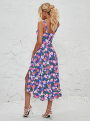 Women's Fashionable Floral Pastoral Long Dress - 808Lush