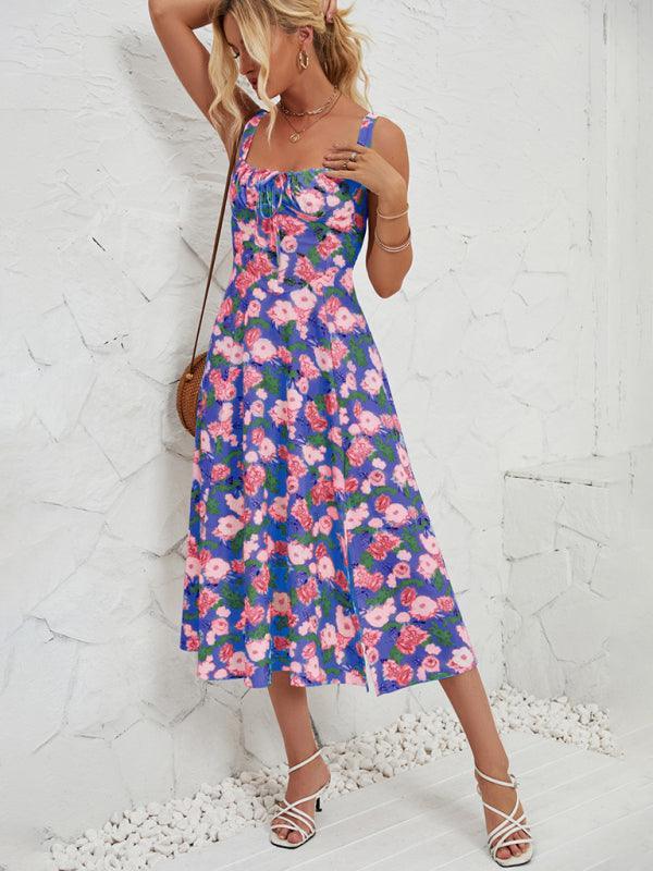 Women's Fashionable Floral Pastoral Long Dress - 808Lush