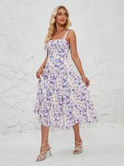 Women's Fashionable Floral Pastoral Long Dress - 808Lush