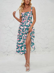 Women's Fashionable Floral Pastoral Long Dress - 808Lush