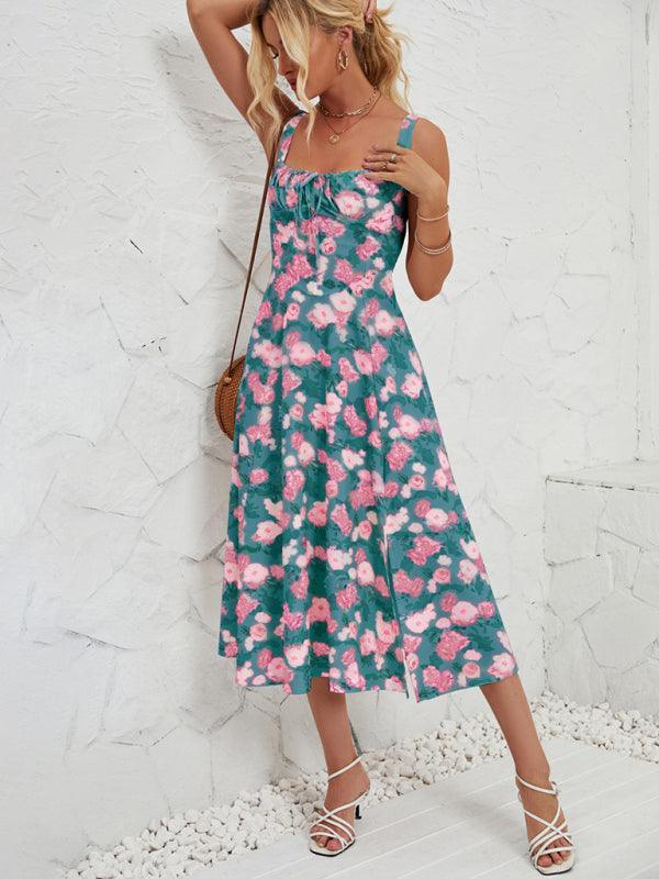 Women's Fashionable Floral Pastoral Long Dress - 808Lush