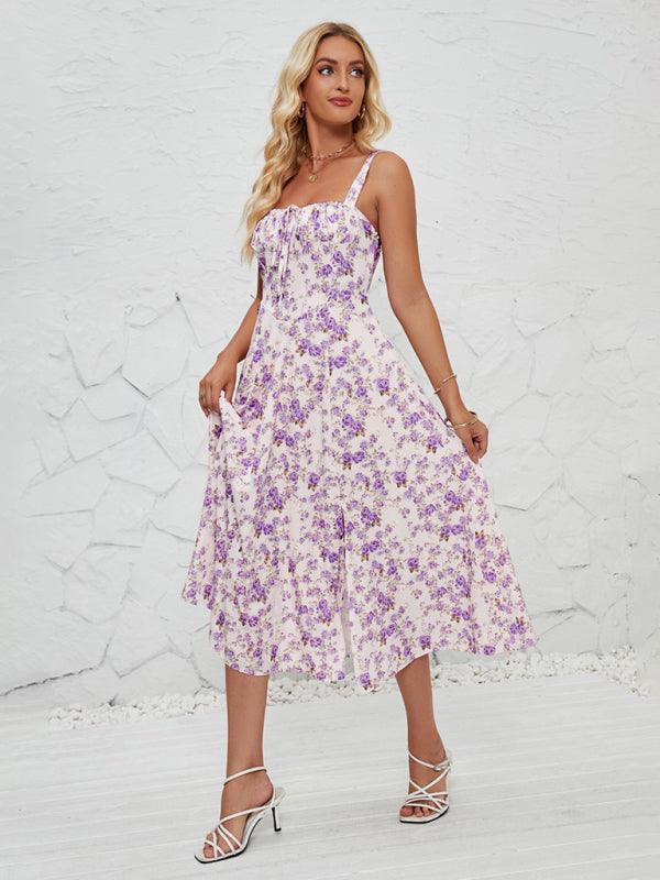 Women's Fashionable Floral Pastoral Long Dress - 808Lush