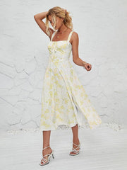 Women's Fashionable Floral Pastoral Long Dress - 808Lush