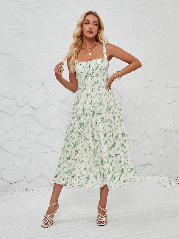 Women's Fashionable Floral Pastoral Long Dress - 808Lush