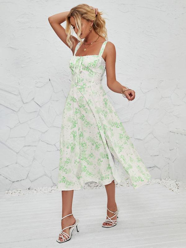 Women's Fashionable Floral Pastoral Long Dress - 808Lush