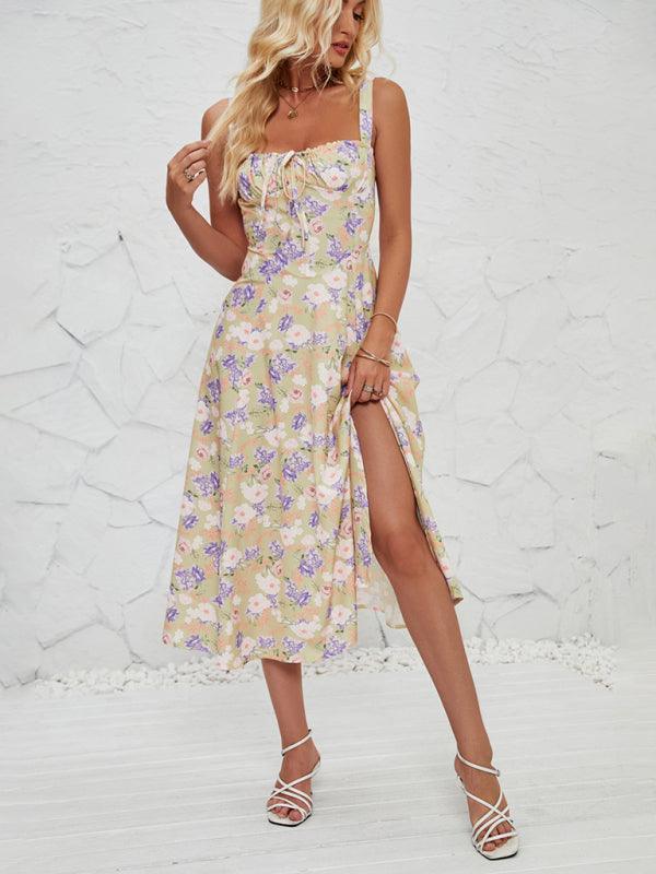 Women's Fashionable Floral Pastoral Long Dress - 808Lush