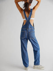 jumpsuit casual loose denim overalls trousers - 808Lush