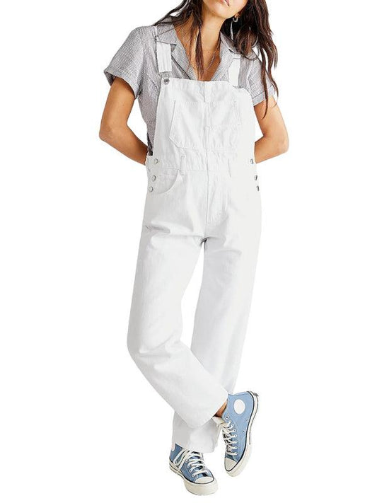 jumpsuit casual loose denim overalls trousers - 808Lush