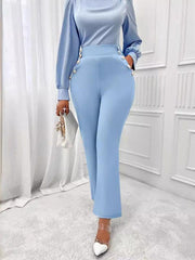 Women's High Waist Slim Straight Trendy Trousers - 808Lush