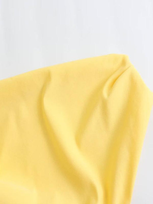 women's pullover slope collar sleeveless pleated asymmetric top - 808Lush