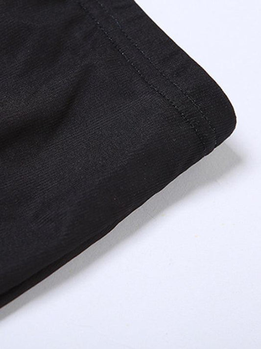 sleeveless printed T-shirt slim fit hip-hugging slit skirt suit - 808Lush