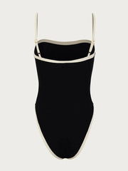 Contrast Color Spliced One-piece Swimsuit - 808Lush