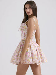 Sexy and elegant floral mini dress - 808Lush