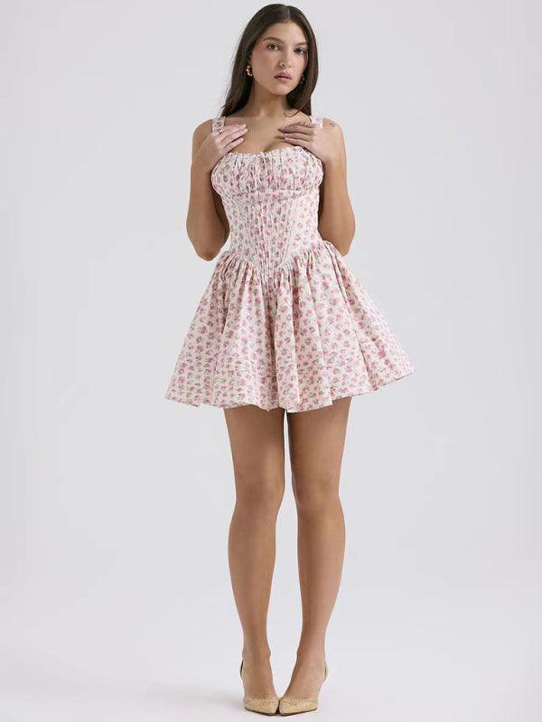 Sexy and elegant floral mini dress - 808Lush