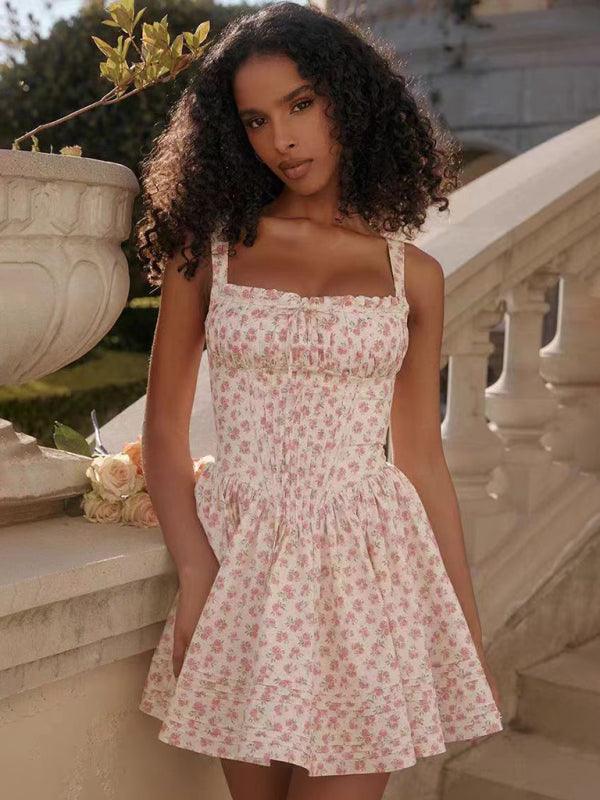 Sexy and elegant floral mini dress - 808Lush