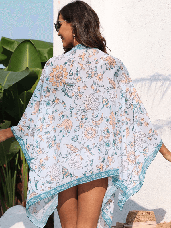 swimsuit with resort floral print swimsuit shawl (swimsuit not included) - 808Lush