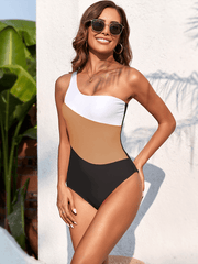 sexy one-shoulder one-piece swimsuit - 808Lush