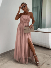 Fashionable Slit Party Loose Holiday Dress - 808Lush