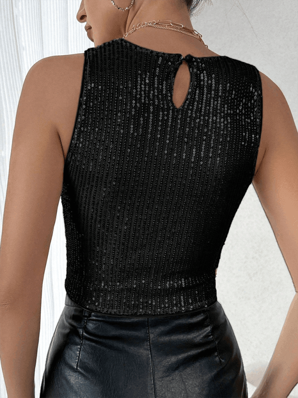 women sequined casual tank top - 808Lush