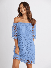 Casual tube top one shoulder mini dress - 808Lush