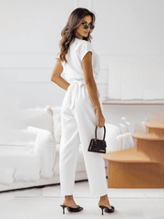 slimming short-sleeved jumpsuit - 808Lush