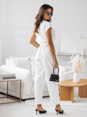 slimming short-sleeved jumpsuit - 808Lush