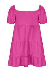 Fashionable and versatile strappy V-neck short-sleeved dress - 808Lush