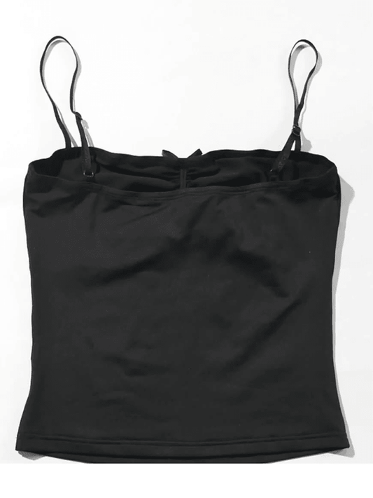 sling one-shoulder short navel-baring slim tank top - 808Lush