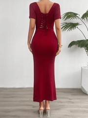 Fashion solid color slim dress - 808Lush