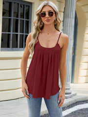 Women's Casual Sleeveless Camisole Hollow U Neck Vest - 808Lush