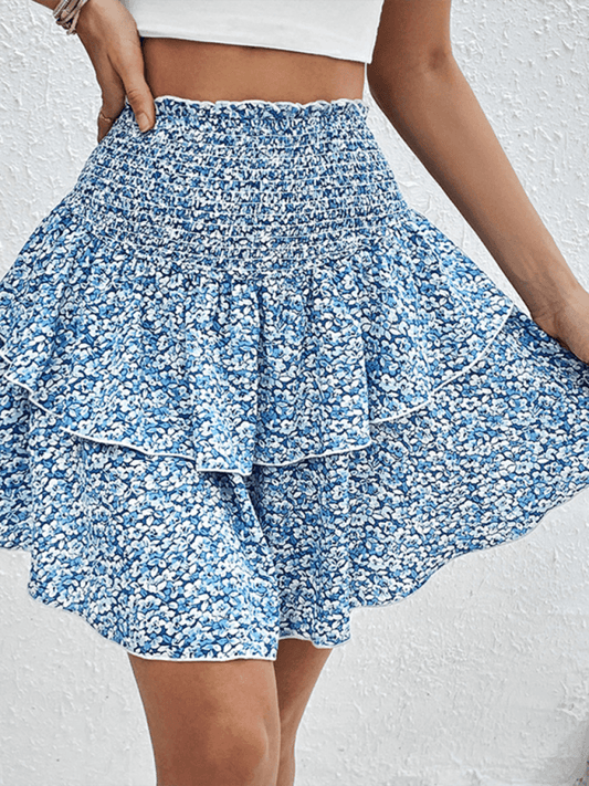 Women's Casual Floral Short Skirt