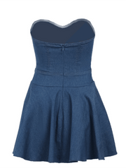 sexy denim tube top dress - 808Lush