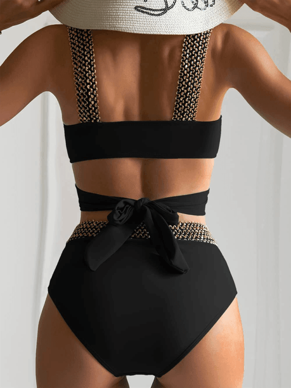 Women's bikini two-piece tight swimsuit sexy cross backless bikini - 808Lush