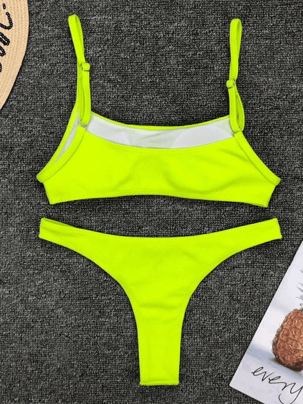 sexy two-piece swimsuit fluorescent bikini - 808Lush