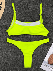 sexy two-piece swimsuit fluorescent bikini - 808Lush