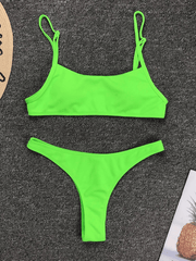 sexy two-piece swimsuit fluorescent bikini - 808Lush