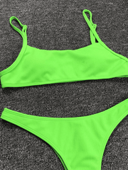 sexy two-piece swimsuit fluorescent bikini - 808Lush