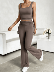 Women's casual slim fit vest trousers suit