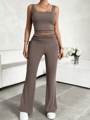 Women's casual slim fit vest trousers suit