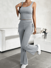 Women's casual slim fit vest trousers suit