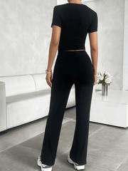 Women's Round Neck Urban Casual Suit