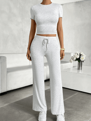 Women's Round Neck Urban Casual Suit