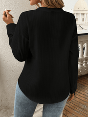 Women's shirt v-neck casual pullover top