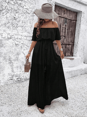 Ladies elegant off shoulder maxi dress