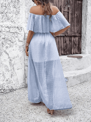 Ladies elegant off shoulder maxi dress