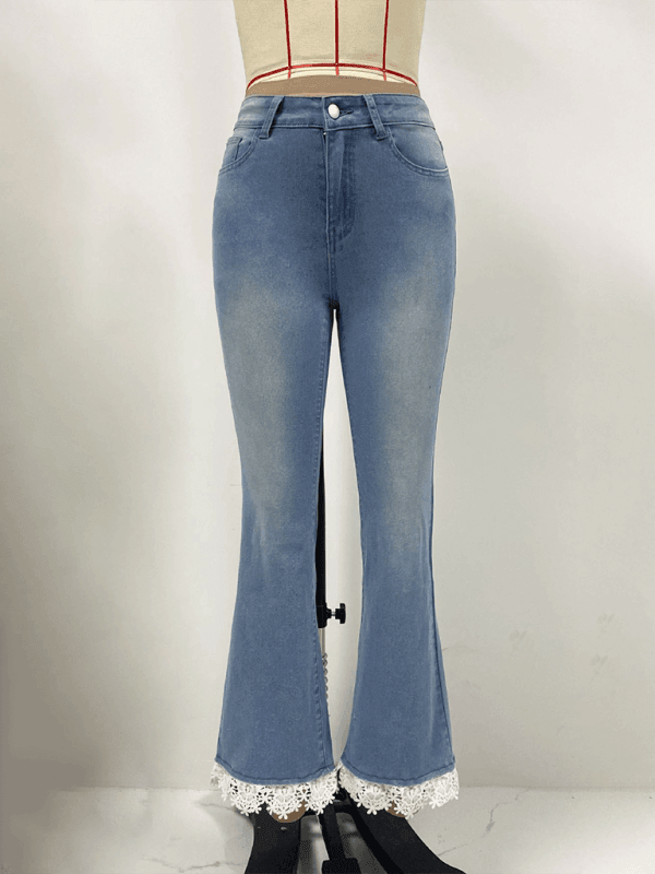 High waist slim fit bootcut jeans for women - 808Lush